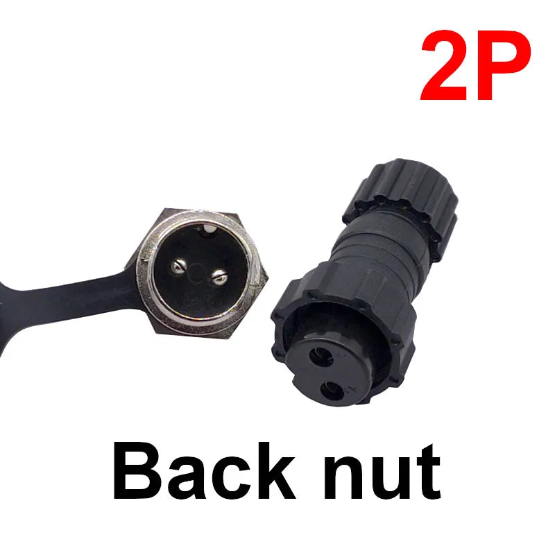 GX16 M16 Waterproof Circular Connector 2 3 4 5 6 7 8 9 10 Pin Back Nut Docking Male Female Plug Socket Cable Panel Mount Outdoor