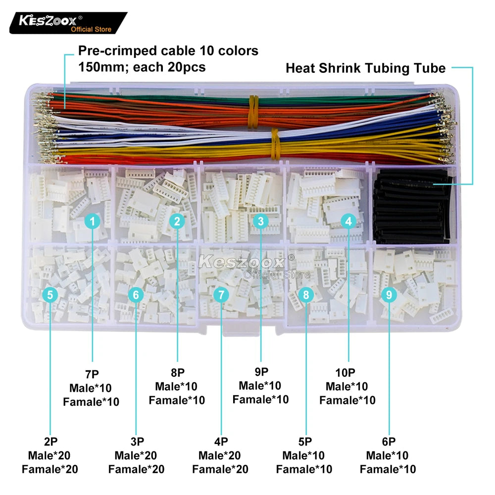 Molex 1.25/2.5/3.0/3.96/4.2mm Connectors  Male Female Connectors Housing with Pre-crimped Cable Molex Connector Kit