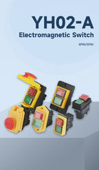 YH02A Electromagnetic Starter Push Button Switches Machine Tool Equipment IP55 Waterproof Safety Witch 28A Replace KLD28A KJD17A