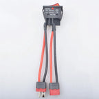 30A 32A 50A 12V 24V Battery Main Switch Large Current On-off with XT60/T Plug 14AWG Wire for RC Tug/Bait Boat 550 775 Motor