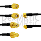 New SMA Male Female Jack  Nut  /RP SMA Switch MCX/MMCX  Male Plug Right Angle Pigtail Cable RG174 Wireless Modem Extension
