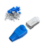 ZoeRax 50PCS RJ45 Cat6 CAT5E UnShielded Pass Through Connector and Strain Relief Boots Kit Gold-Plated 8P8C RJ45 Modular Plug