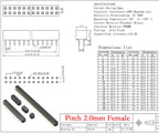 10PCS Pitch 2.0mm Double Row Pin Female Header Socket 2*2P/3/4/5P/6/7/8/ 9/10P/11/12/13/14/15P/16/17/18/20P/40P 80Pin Connector