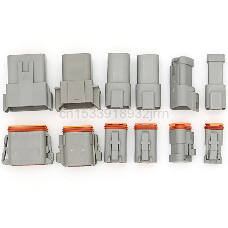 1Set DT Waterproof Automotive Connector Plug Kit DT06-2S/DT04-2P 3P 4P 6P 8P 12P Male Female Plug Socket For Automobile 22-16AWG