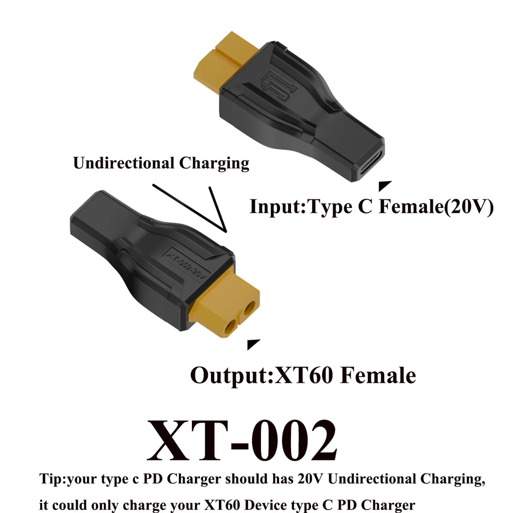 XT60 to EC5 Type C Adapter DC 5.5X2.5 5.5X2.1 7.4X5.0 7.9X5.0mm to XT60 Connector Model Airplane Battery Charger Plug Converter