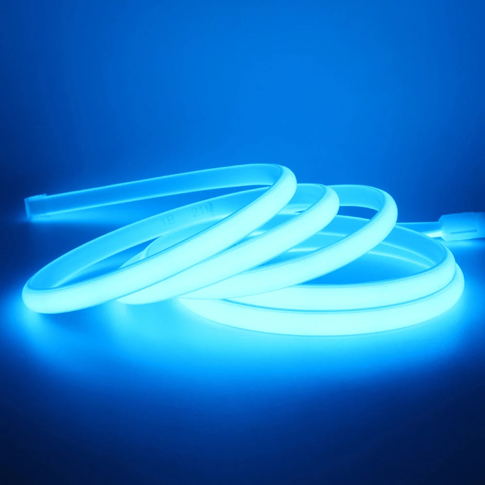 220V Led COB Neon Strip Light Dimmer Switch Power Plug Kit White Blue Pink Red Purple Yellow 5m 20m 30m 0.5m 288LED/m Flex Decor