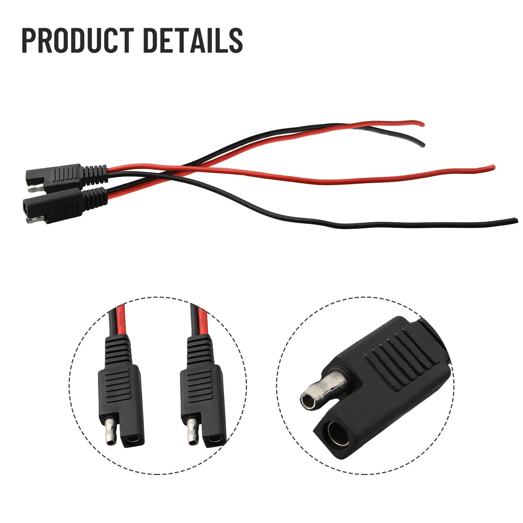 Cable Single-ended Cable SAE Extension Stable Current Solar Panel Connectors Battery Connector Package Includes