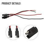 Cable Single-ended Cable SAE Extension Stable Current Solar Panel Connectors Battery Connector Package Includes