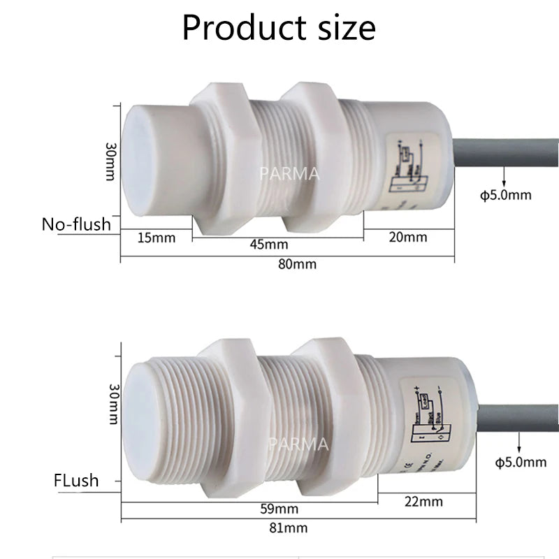 M30 Corrosion-Resistant Capacitive Proximity Switch, Non-Metallic Induction Switch Resistant to Strong Acids and Alkalis