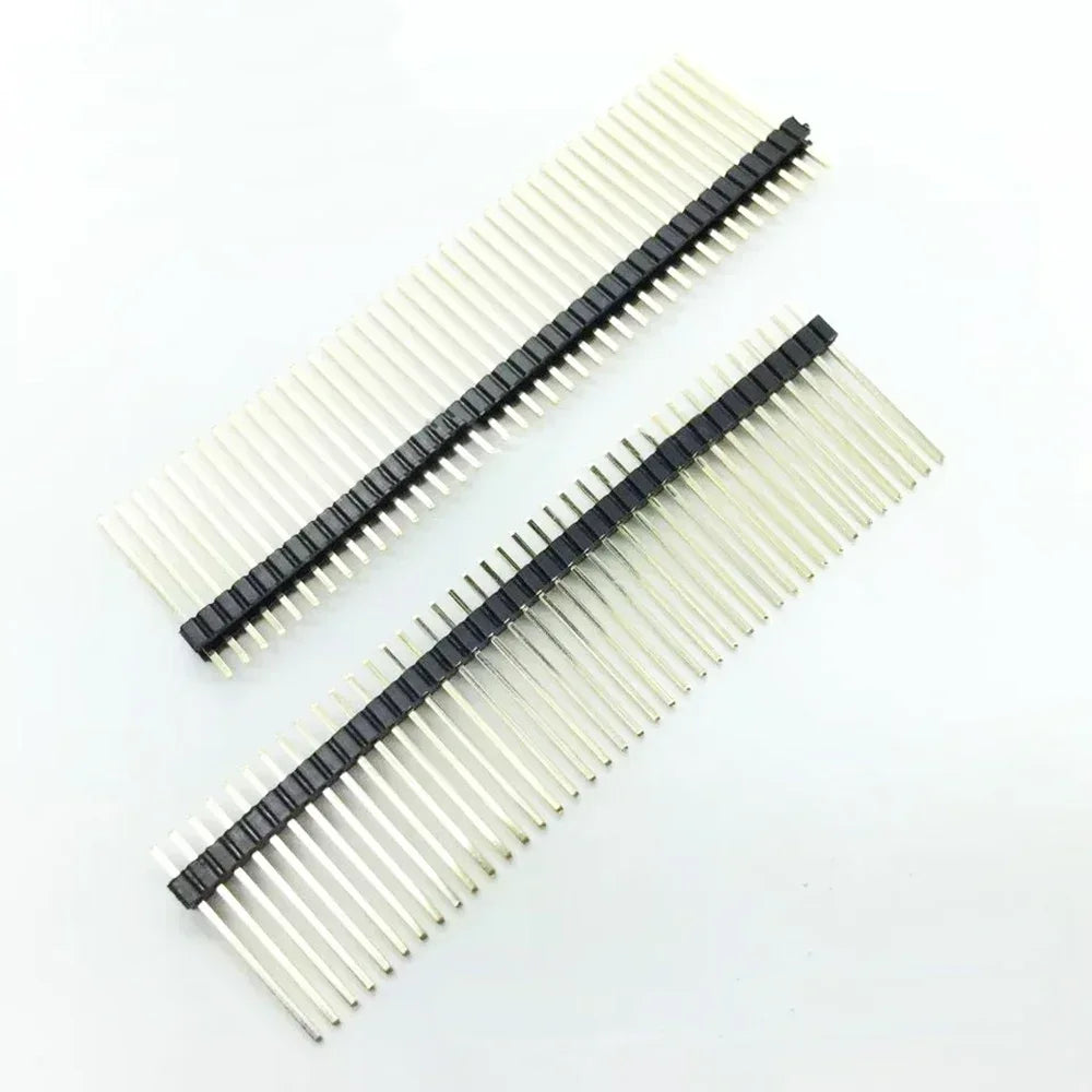 10pcs 1.27mm Long Pin L11/12/14mm 1x40p 1x50p 2x50p 0.05" Straight Single/ Dual Row Gold PCB Male Pin Header Strip Jumper
