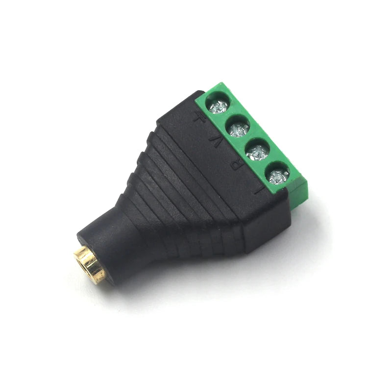 1-10PCS 3.5mm 2.5mm 2/3/4 Pole Male Plug / Female Socket To Screw Terminal Connector Mono/Stereo 1/8 Inch Headphone Audio Jack