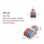 Wire Connector Mini Fast Universal Wiring Electrical Cable Conector LED Lamp Push In Terminal Block 222 SPL-62 SPL-42 Splic