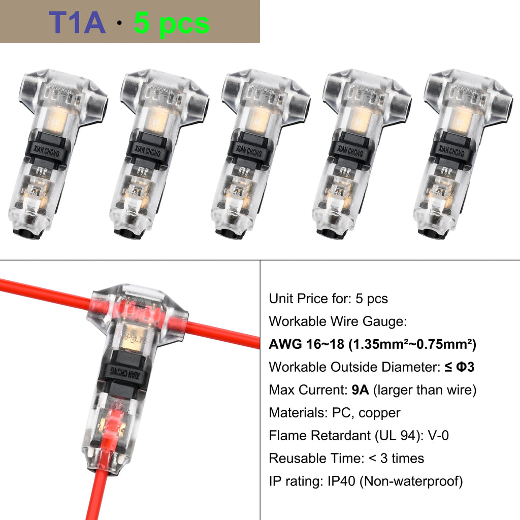 Cable Terminal Electric Wire Connector Clamp Block Quick Splice Scotch Lock Crimp for LED Car Wiring Joint Kit Tool Accessories
