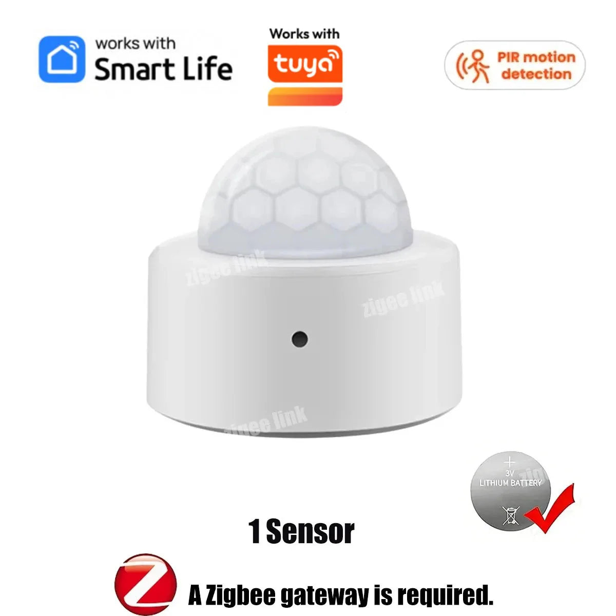 PIR Motion Sensor ZigBee Human Body Infrared Induction Detector Linkage Auto Home Security Alarm for Tuya APP Movement Monitor