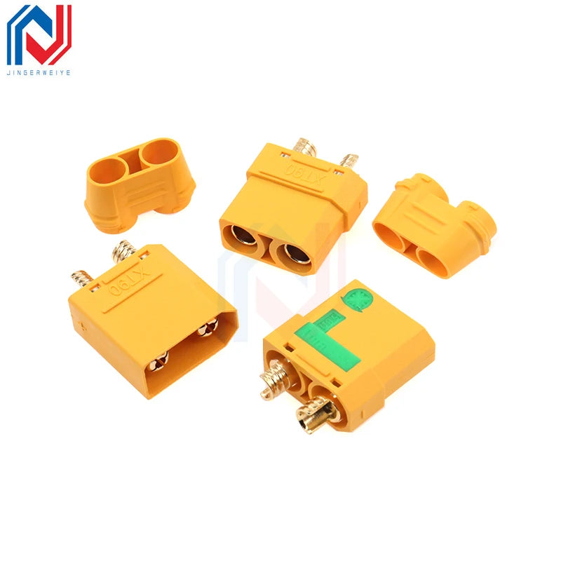 Xt90 Male and Female Connector Aircraft Model Lithium Battery Connector Xt90s Electrical Adjustment Gold-Plated Cable Plug
