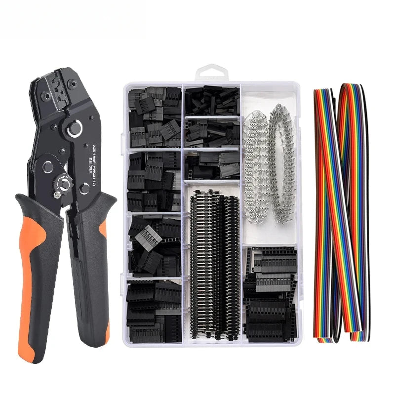 SN-28B Dupont Terminal Crimping Tool 0.25-1.0mm² AWG 23-17 Ratchet Wire Crimper for JST Molex Open Barrel Connectors
