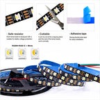 5V SK6812 RGBW Led Strip Light 4 in 1 Similar WS2812B 1m 4m 5m 30 60 144 LEDs Black/White PCB Wire 1-5 Meters Led Lights IP30 65