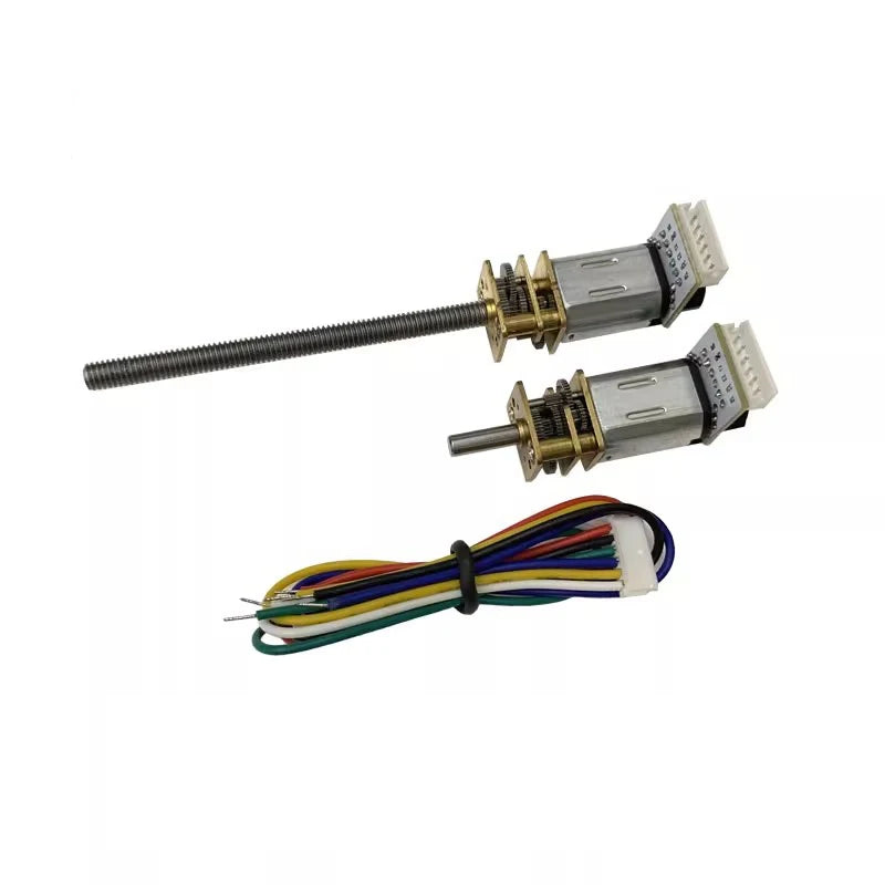 N20 Encoder Motor with Hall Sensor, 6V DC Micro Gear Motor Low Speed, M4 Threaded Shaft for DIY Robotics and Models