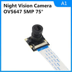 Raspberry Pi 4 Camera 5MP 1080P Night Vision Fisheye IR-CUT Camera Infrared Light OV5647 Webcam for Raspberry Pi 4B 3B+ 3B Zero