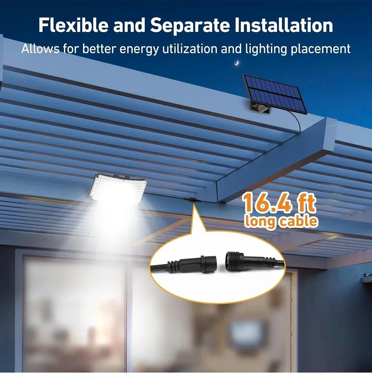 280/234/106 LED Solar Wall Lights Outdoor Motion Sensor Solar Flood Street Lamp with Adjustable Lighting Head For Street Gardens