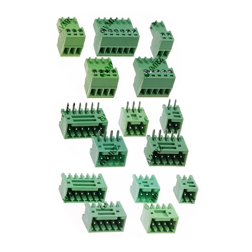 5PCS 2P 3P KF15EDG 2.54mm PCB Screw Terminal Block 2 ~ 12 Pin 15EDG 2.54 Male Plug Female Socket Pin Header Wire Connector 12P