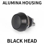 1Pcs 2Pin Mini Switch 12mm  2A waterproof switch  momentary Push button Switch reset Non-locking metal shell 1NO 36V color