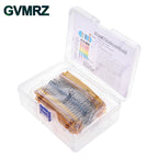 1/4W 1/8W 1/2W 1W 2W Metal Film Resistor Kit 130 Values 0.125W 0.25W 0.5W 1% Resistance Assortment Assorted Set Box