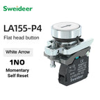 XB4 Button Switch Momentary Self Reset Flat High Head 22mm Power Push Button Switch with Light XB4-BA42 BA31 BA51 10A NC/NO Red