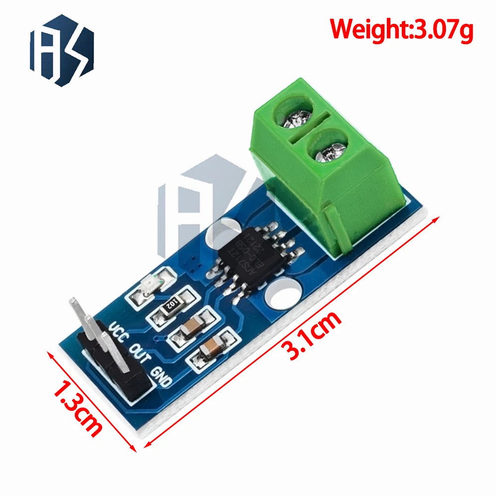 1PCS  ACS712 5A 20A 30A  Range Hall Current Sensor Module ACS712 Module For Arduino 5A 20A 30A