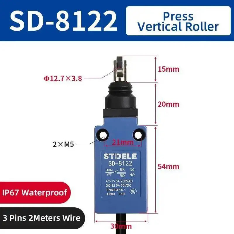 IP67 Waterproof Limit Switch Fecal Scraper Machine Sealing Micro Action SD-8108 Roller 8107 Outdoor ME-8104 Breeding