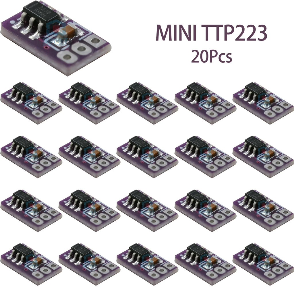 10/20/40Pcs Mini TTP223 Miniature Capacitive Touch Sensor Module Ultra Compact Circuit Board Figurine Model Lamp Decoration
