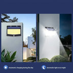 1/2/4Pcs 468LED Solar Wall Lights Outdoor PIR Motion Sensor Solar Sunlight Street Light 3 Modes for Yard Garden Patio Decoration