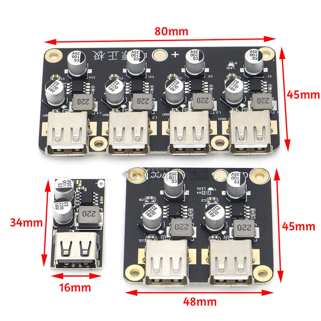 6-32V 9V 12V 24V to 5V 3A Fast Charging Module USB QC3.0 QC2.0 DC-DC Buck Converter Step-Down Quick Charger Circuit Board