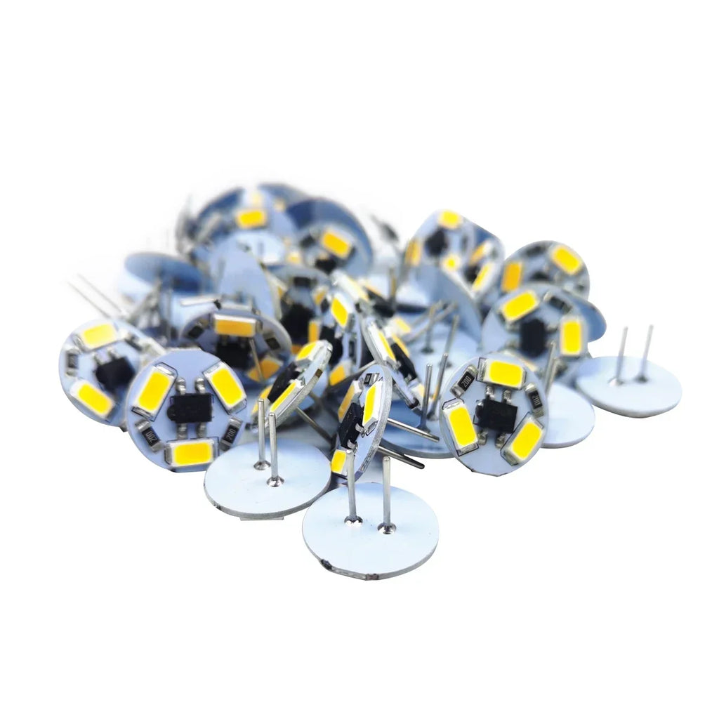 5pack LED G4 Round Range Hood Bulb 12v SMD5730 3Leds Boat Light Bulb Lamp Replace Halogen Lighting Lights Spotlight