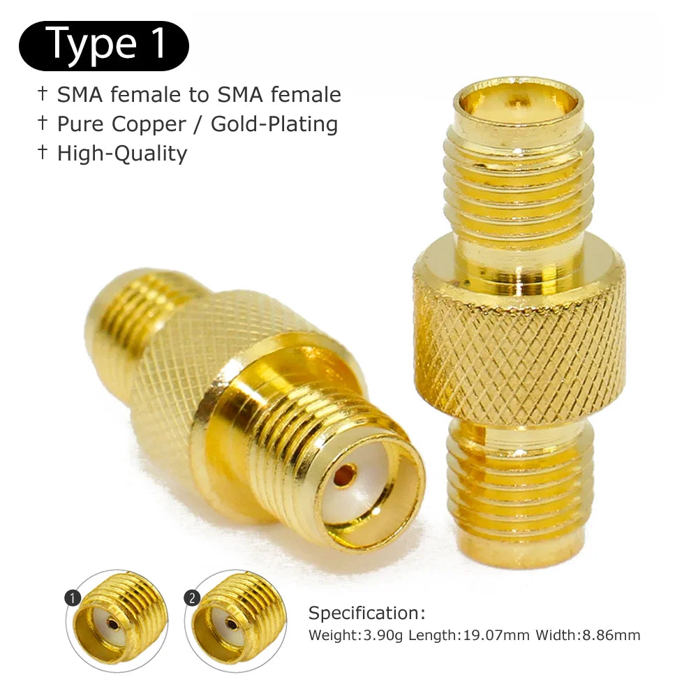 RP-SMA Female RF Adapte SMA Female to SMA Female High frequency Coax Connector Coupler RP-SMA Jack Converter