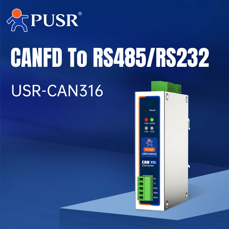 PUSR CANFD Protocol Converter CANFD to Ethernet CANFD to RS485 RS232 Modbus RTU to Modbus TCP USR-CAN315/316