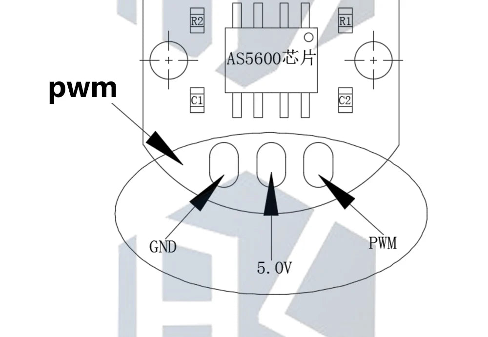 AS5600 Encoder PWM/I2C Interface Accuracy 12bit Brushless Motor AS5600 Magnetic Encoder with Wire