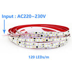 110V 220V LED Strip 2835 120LEDs/m Home Lamp Strip Red Ice Blue Green Yellow Pink 120V 230V Flexible Cuttable 20M Soft Light Bar
