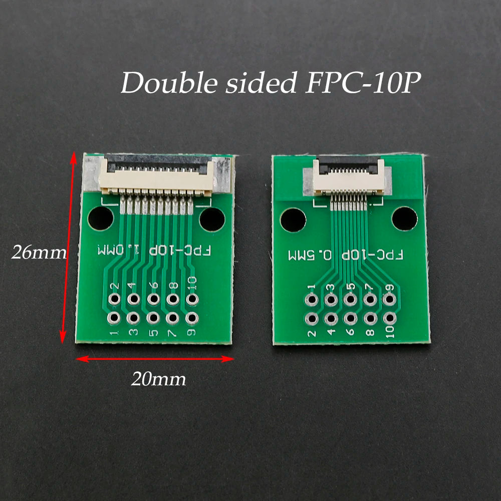 1pcs Test Board FPC 6 8 10 12 20 30 24 Pin PCB Double Sided FFC FPC Flex Cable Adapter Pitch 0.5mm 1.0mm to 2.54mm Connector