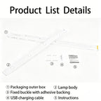 LED Cabinet Light USB Rechargeable Motion Sensor Dimmable LED Night Lamp For Kitchen Wardrobe Closet Home Lighting 20/30/40/50CM