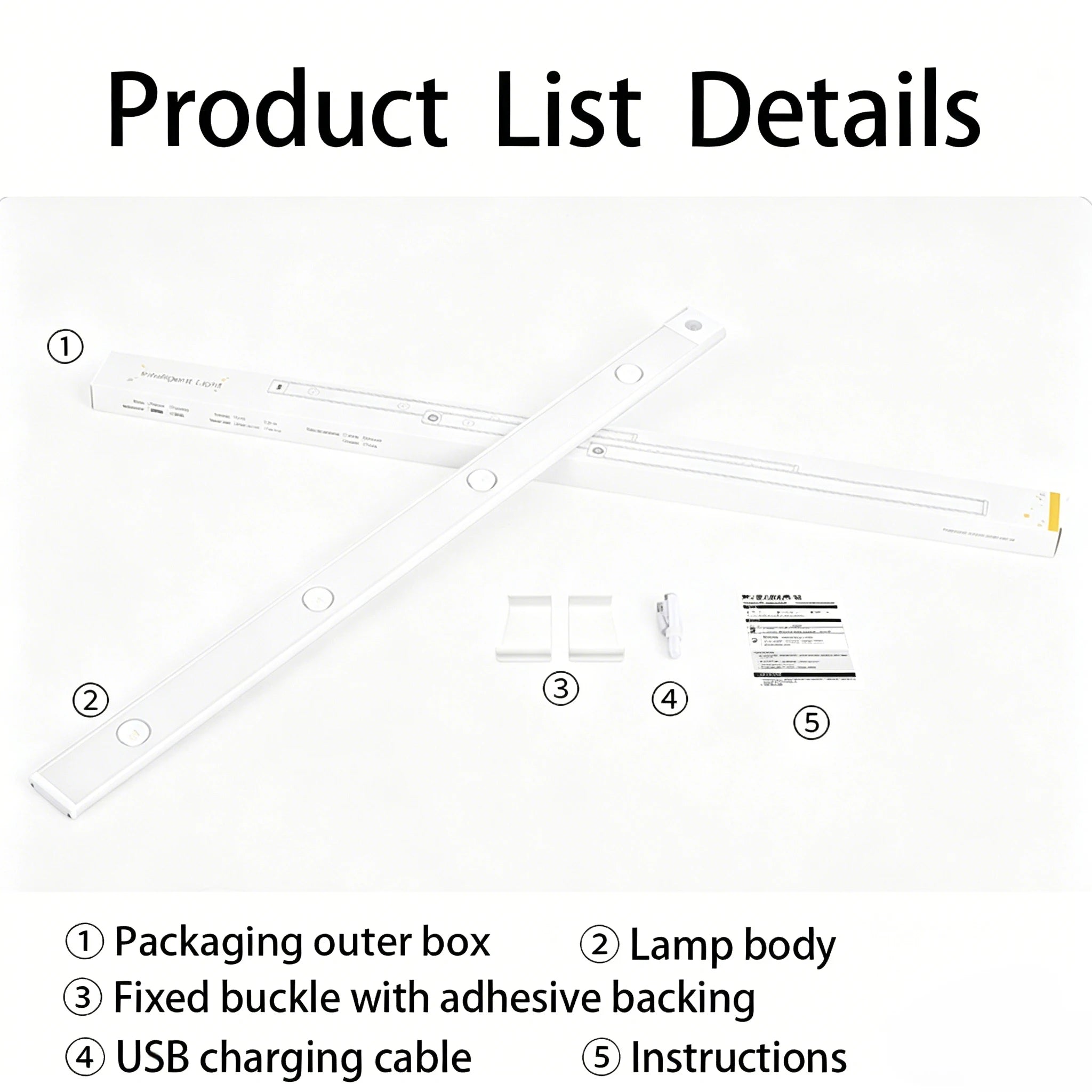 LED Cabinet Light USB Rechargeable Motion Sensor Dimmable LED Night Lamp For Kitchen Wardrobe Closet Home Lighting 20/30/40/50CM