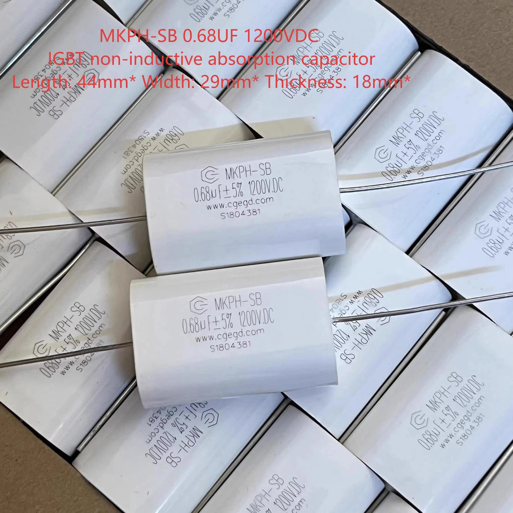 5pcs/lot MKPH-SB 1200V 0.1uf 0.22UF 0.47uf 0.68uf  5% IGBT non-inductive absorption thin-film capacitor