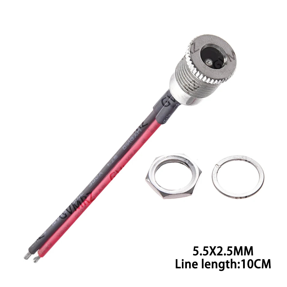 DC099 5.5 x 2.1mm/5.5x2.5mm DC power outlet male female connector adapter with 10cm/20cm Cable  5.5*2.1