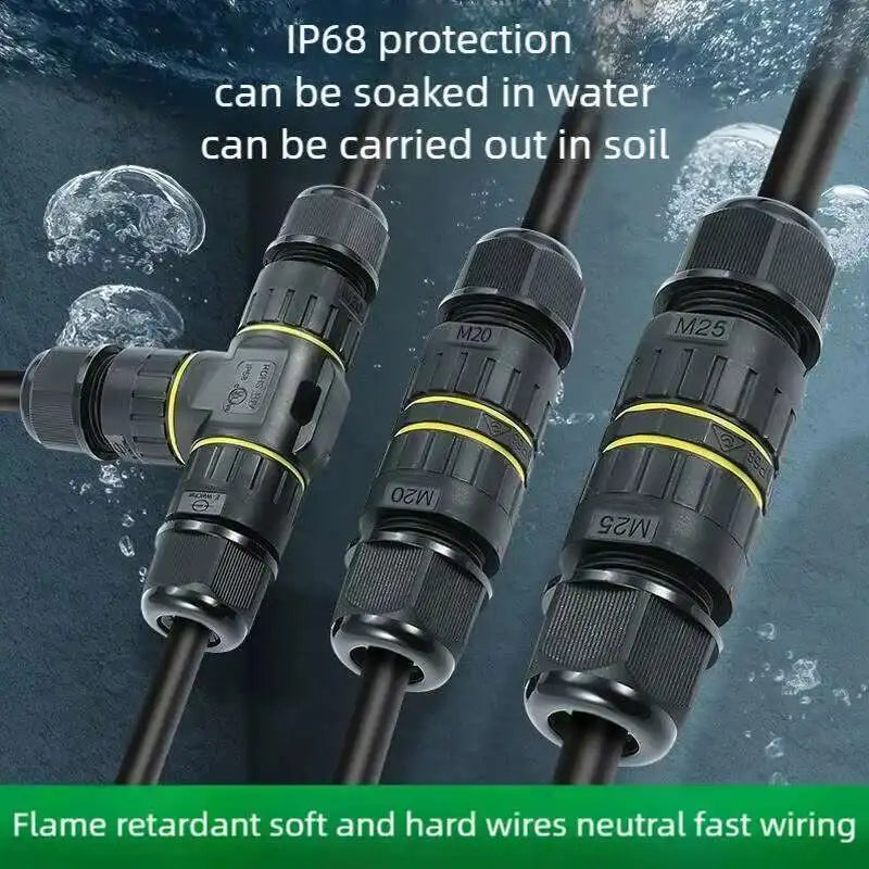 1PC IP68 Waterproof Quick Electrical Wire Connector 2 3 4 Pin Solderless LED Lamp Cable Wiring Outdoor Rainproof Terminal Blocks