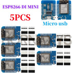 1-10PCS WeMos D1 Mini ESP8266 ESP-12F ESP12 Module WiFi Development Board TYPE-C Micro USB 3.3V Digital Pin For Arduino