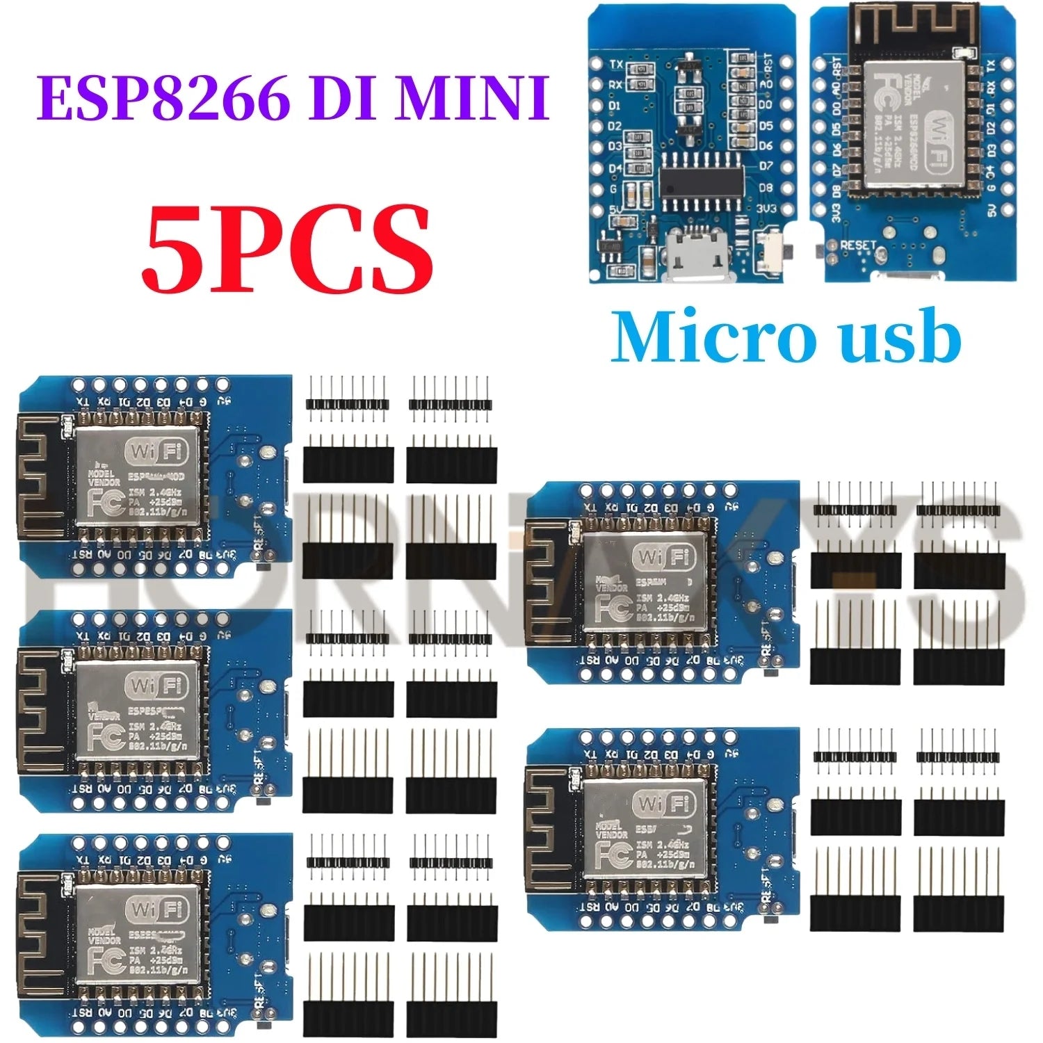1-10PCS WeMos D1 Mini ESP8266 ESP-12F ESP12 Module WiFi Development Board TYPE-C Micro USB 3.3V Digital Pin For Arduino
