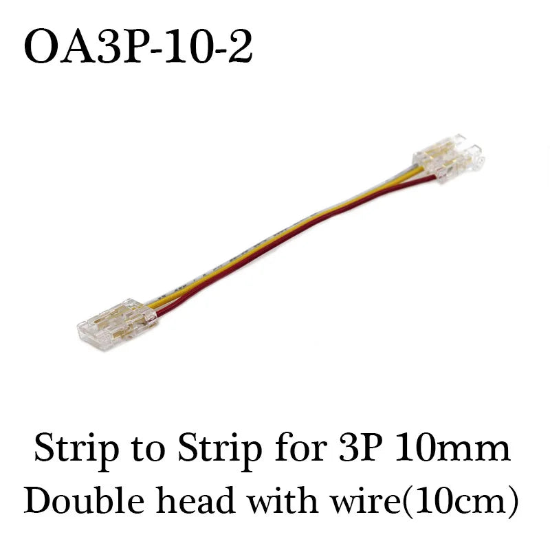COB LED Wire Connector 5 8 10mm Connection Solderless Mini Buckle FCOB RGB CCT LED Strip Lights 2 3 4 Pin Connector With Wire