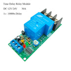 Time Delay Relay Module Triggle Timer Control Switch DC12V 24V High-power 30A  1-10000s Delay Adjustable Turn Off Conduction