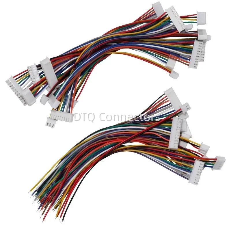 10PCS 2/3/4/5/6~12Pin Pitch Male Female Plug Socket JST XH2.54 XH 2.54mm 10cm/15cm/20cm Wire Length 26AWG Wire Cable Connector