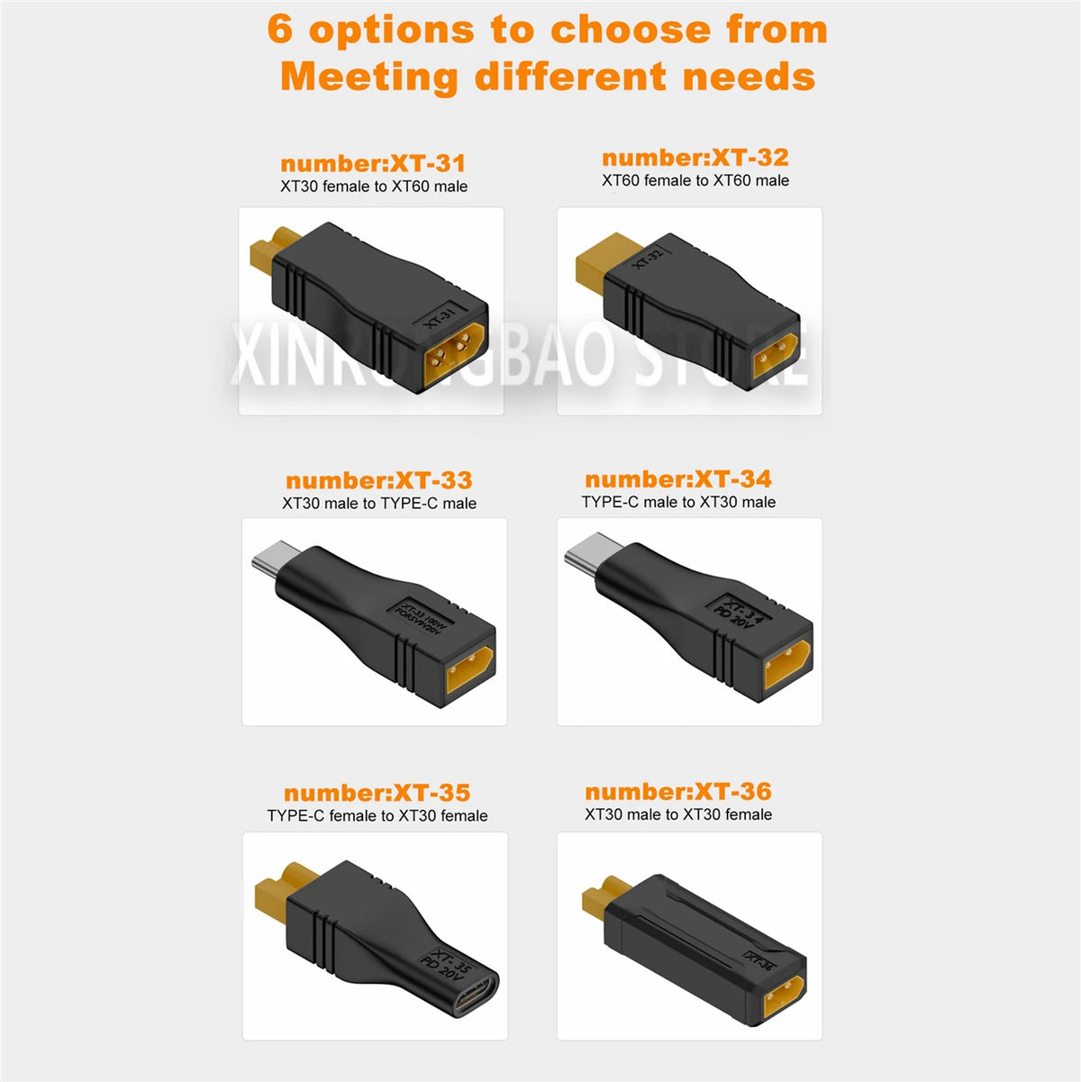 USB TYPEC to XT60 XT30 Adapte Female/male Charging PD Connector for Notebook computer Model Energy Storage Outdoor po lawn mower